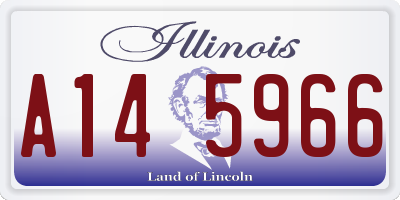 IL license plate A145966