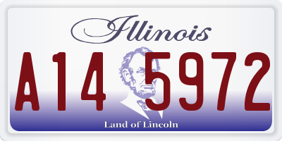 IL license plate A145972