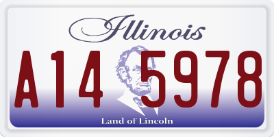 IL license plate A145978