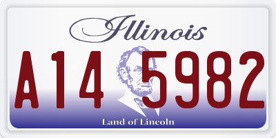 IL license plate A145982