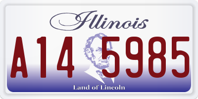 IL license plate A145985