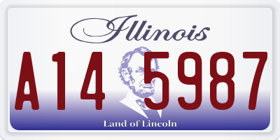 IL license plate A145987