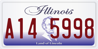 IL license plate A145998