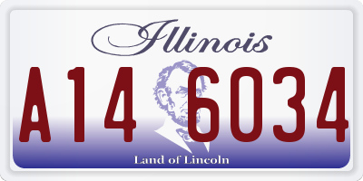 IL license plate A146034