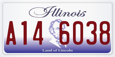 IL license plate A146038