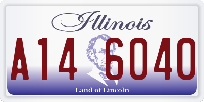 IL license plate A146040