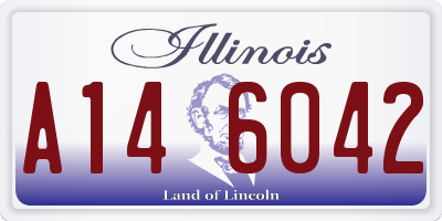 IL license plate A146042