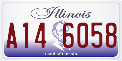 IL license plate A146058