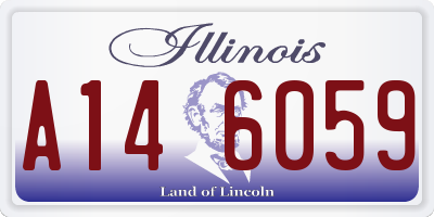 IL license plate A146059