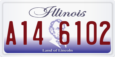 IL license plate A146102