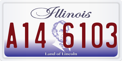 IL license plate A146103