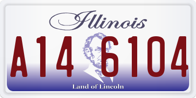 IL license plate A146104