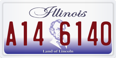 IL license plate A146140