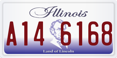 IL license plate A146168