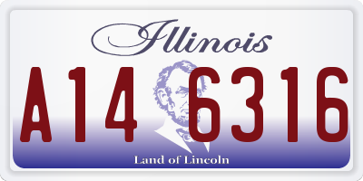 IL license plate A146316