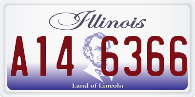IL license plate A146366