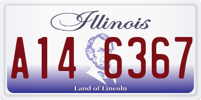 IL license plate A146367