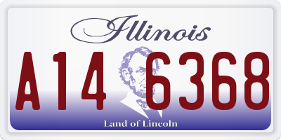 IL license plate A146368