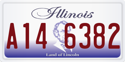 IL license plate A146382