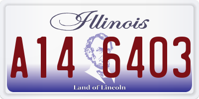 IL license plate A146403