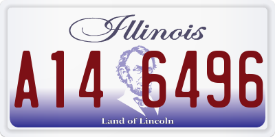 IL license plate A146496