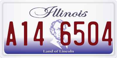 IL license plate A146504
