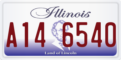 IL license plate A146540