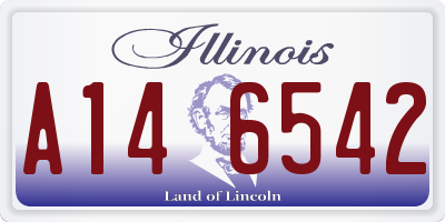 IL license plate A146542