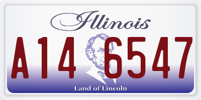 IL license plate A146547