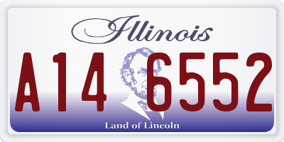 IL license plate A146552