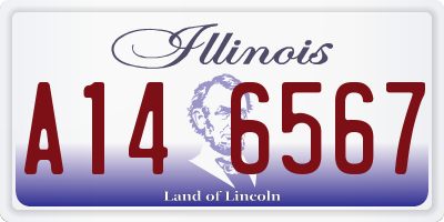 IL license plate A146567