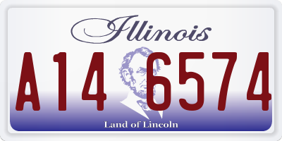 IL license plate A146574