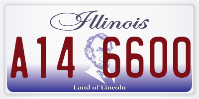 IL license plate A146600