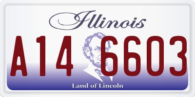IL license plate A146603