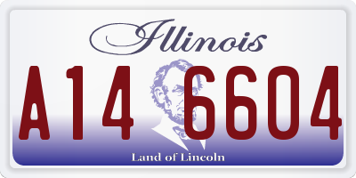 IL license plate A146604