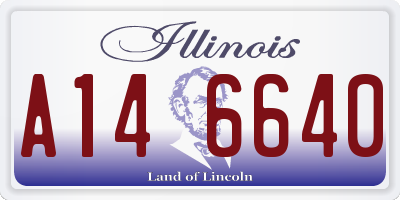 IL license plate A146640
