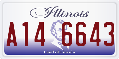 IL license plate A146643