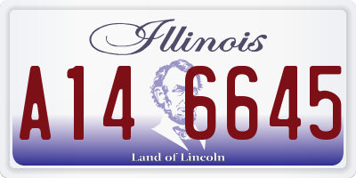 IL license plate A146645