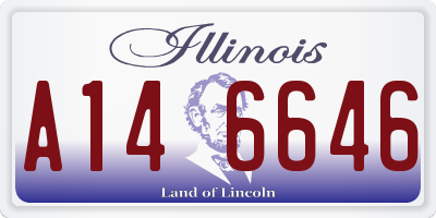 IL license plate A146646