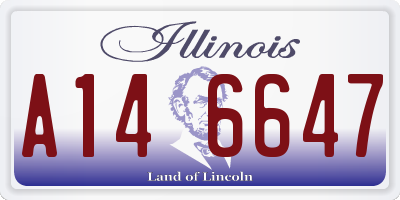 IL license plate A146647