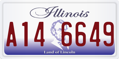 IL license plate A146649