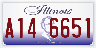 IL license plate A146651