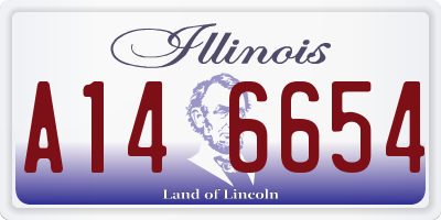IL license plate A146654