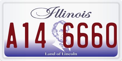 IL license plate A146660
