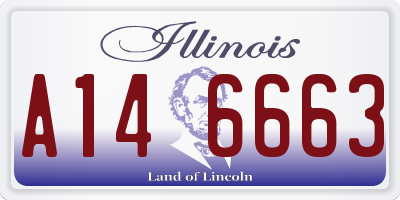 IL license plate A146663
