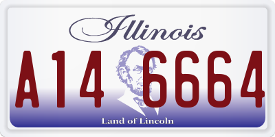 IL license plate A146664