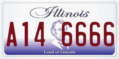 IL license plate A146666