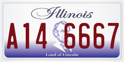 IL license plate A146667