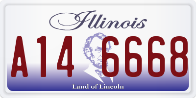 IL license plate A146668