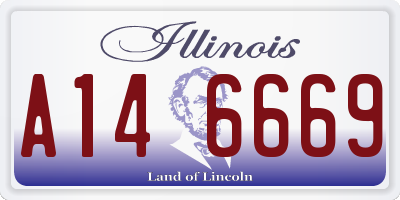IL license plate A146669